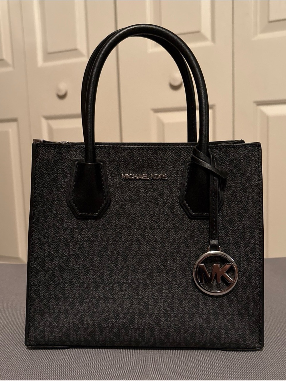 Michael Kors Black Signature Logo Satchel